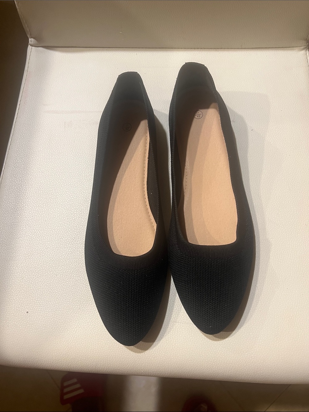 YNS Generic Black Knit Ballet Flats